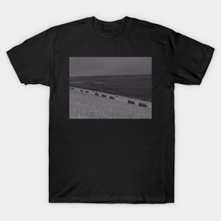 seats in the snow, tynemouth / north shields T-Shirt